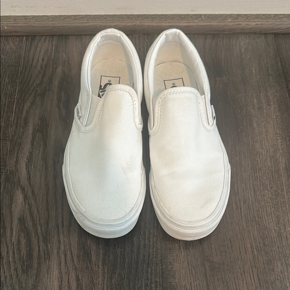 Vans White Slip-On Sneakers Casual Canvas